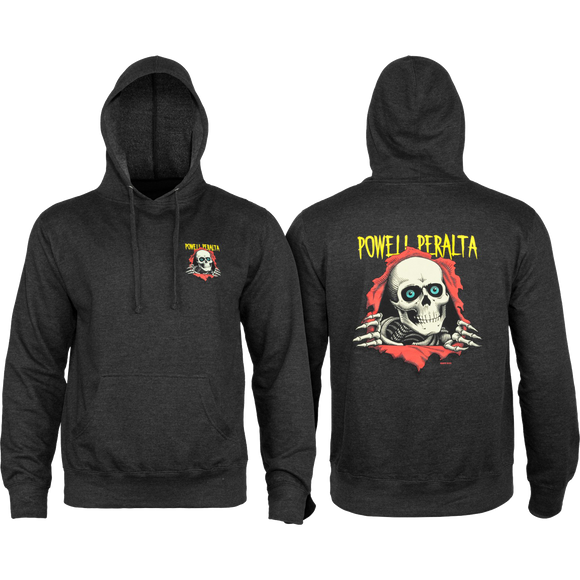 Powell Peralta Ripper Hooded Sweatshirt - SMALL Charcoal