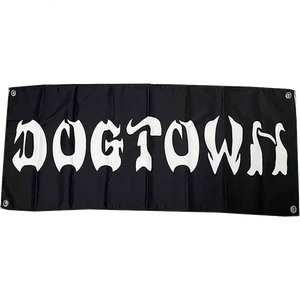 Dt Bar Logo Flag 46x15" Black/White