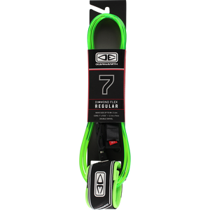 O&E Ocean & Earth Moulded Regular Leash 7' Lime