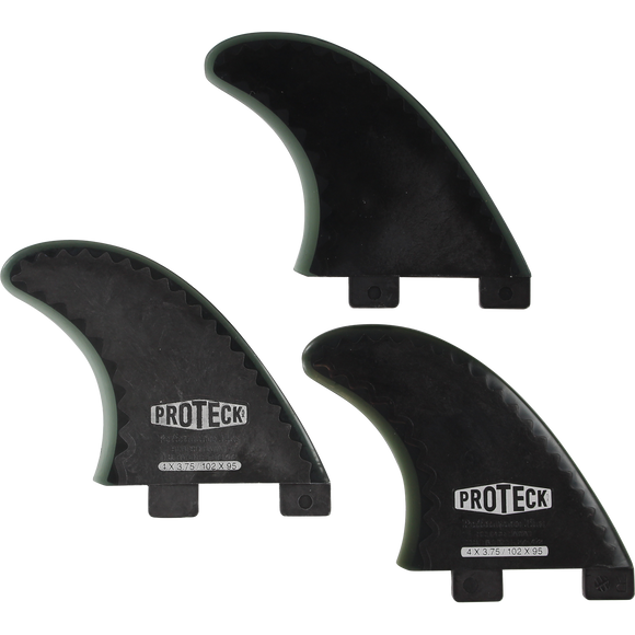 Proteck Perform Fcs Grom Thruster Set 4.0 Black Surfboard FIN  -  SET OF 3PCS