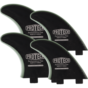 Proteck Perform Fcs Quad 4.5+4.0 Black Surfboard FIN  -  SET OF 4PCS