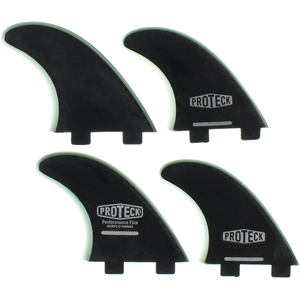 Proteck Perform Fcs Quad 4.5+4.25 Black Surfboard FIN  -  SET OF 4PCS