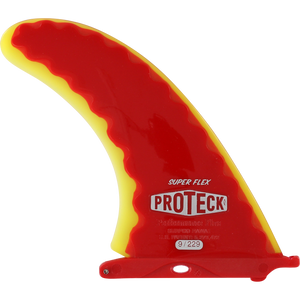 Proteck Super Flex Lb Center 9.0 Red/Yellow Surfboard FIN  -  1 SINGLE FIN