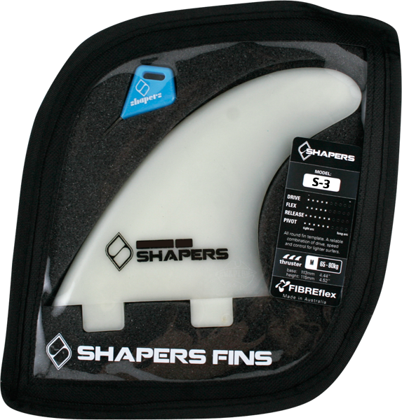 Shapers Australia S-3 Fcs Natural 3fin Set Surfboard FIN - SET OF 3PCS