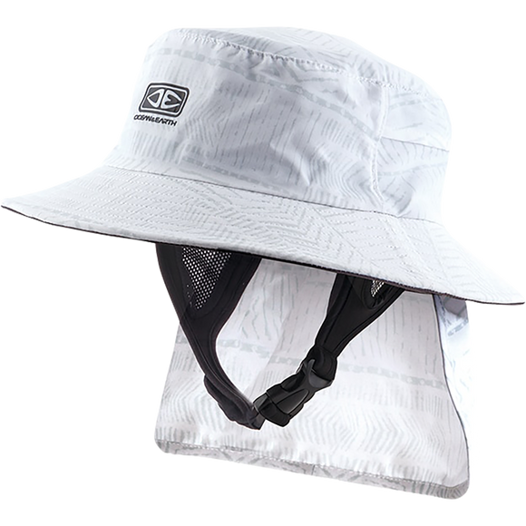 Ocean and Earth Mens Indo Stiff Peak Surf HAT - M-White 