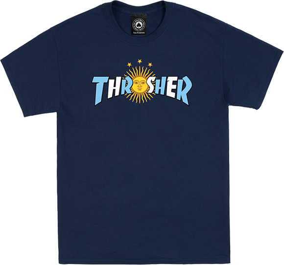 Thrasher Argentina Estrella T-Shirt - Size: SMALL Navy