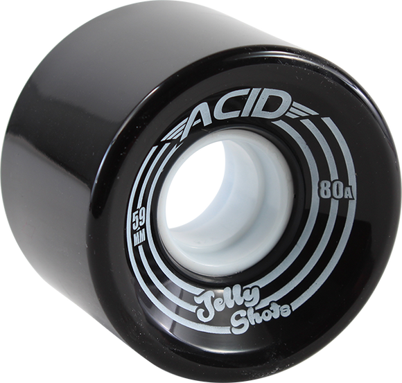 Acid Jelly Shots 59mm 80a Black  Skateboard Wheels (Set of 4)