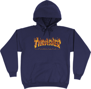 Thrasher Inferno Hooded Sweatshirt - SMALL Navy