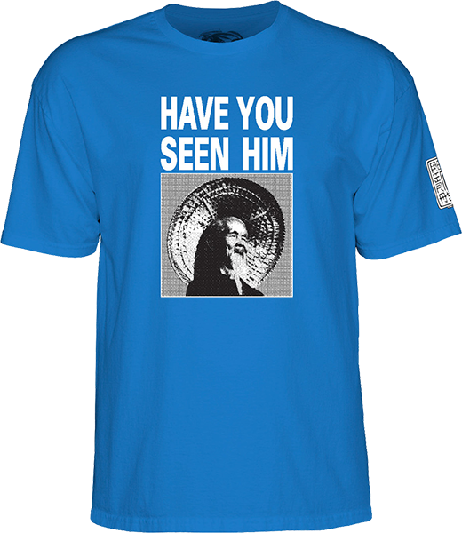 Powell Peralta Have You Seen Him T-Shirt - Size: SMALL Royal