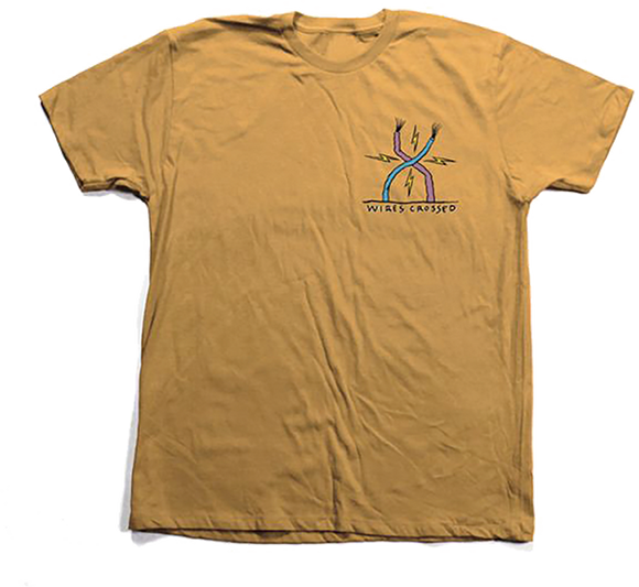 Toy Machine Ed Templeton Wires Crossed T-Shirt - Size: MEDIUM Gold