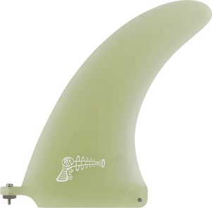 Ray Gun Fiberglass/Volan Center Fin 7.5" Clear Surfboard FIN 