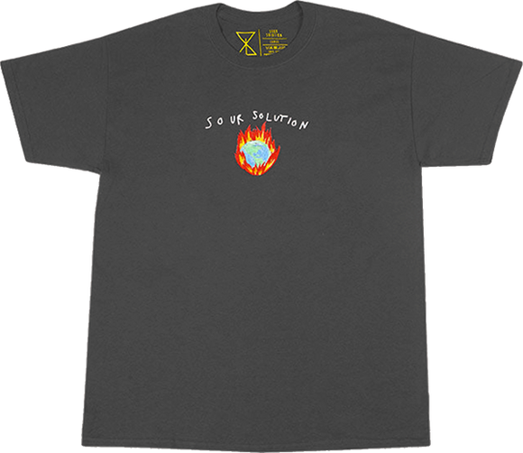 Sour In Flames T-Shirt - Size: LARGE Heather Grey