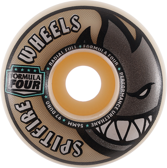 Spitfire F4 97a Radial Full 56mm Natural Skateboard Wheels (Set of 4)