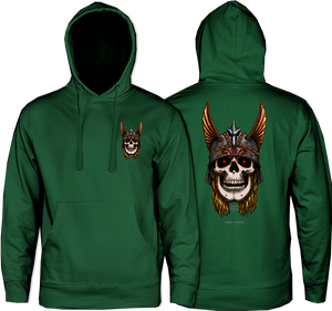 Powell Peralta Anderson Skull Hooded Sweatshirt - SMALL Alpine Green