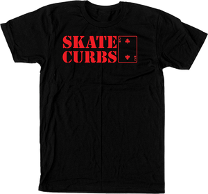 Lowcard Skate Curbs T-Shirt - Size: SMALL Black/Red