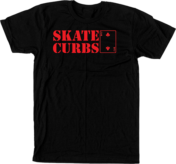 Lowcard Skate Curbs T-Shirt - Size: SMALL Black/Red