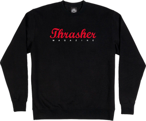 Thrasher Script Crew Sweatshirt - X-LARGE Black