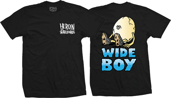 Heroin Wide Boy T-Shirt - Size: SMALL Black