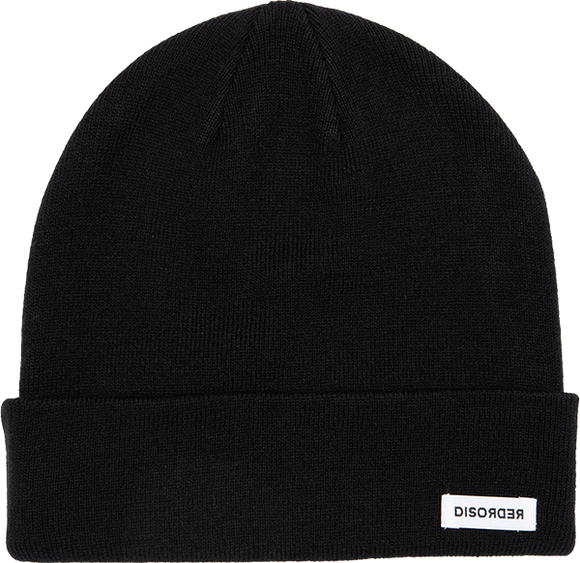 Disorder Tag Flip BEANIE Black