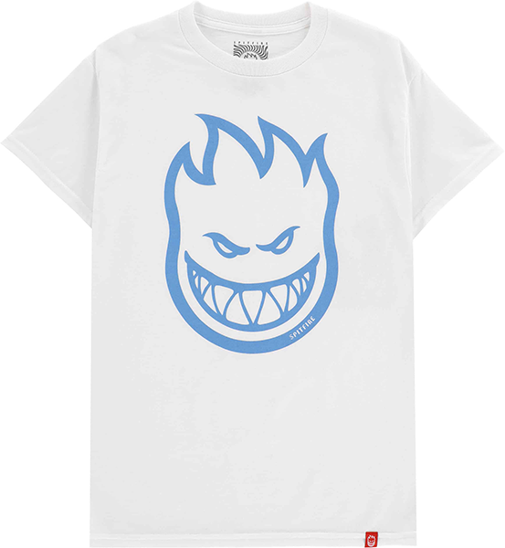 Spitfire Bighead T-Shirt - Size: SMALL White/Lt.Blu