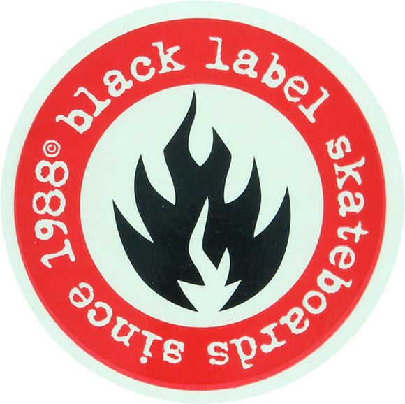 Black Label Since 88 DECAL - Single Unit Black/Red - Assorted Colors  | Universo Extremo Boards Skate & Surf