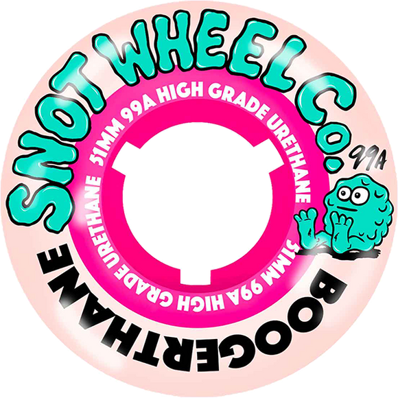 Snot Boogerthane Team 51mm 99a Natural/Pink Skateboard Wheels (Set of 4)