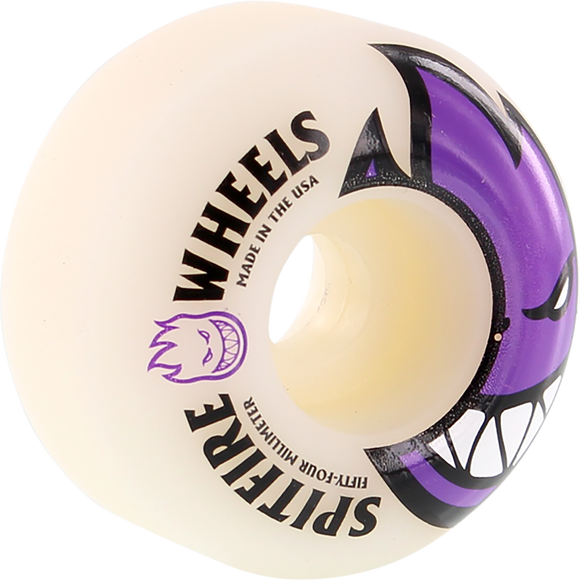 Spitfire Bighead 54mm White/Purple Skateboard Wheels (Set of 4)