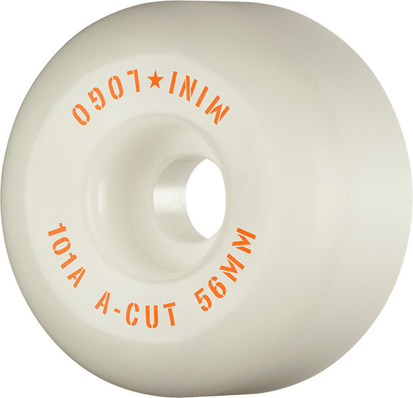 Mini Logo A-Cut 56mm 101a White  Skateboard Wheels (Set of 4)