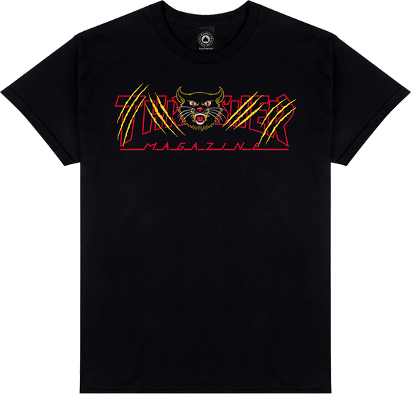 Thrasher Gato T-Shirt - Size: X-LARGE Black