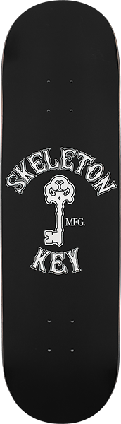 Skeleton Key Key Logo Skateboard Deck -8.0 Black DECK ONLY