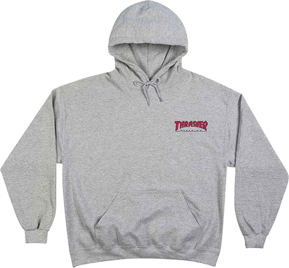 Thrasher Little Outline Hooded Sweatshirt - MEDIUM Grey