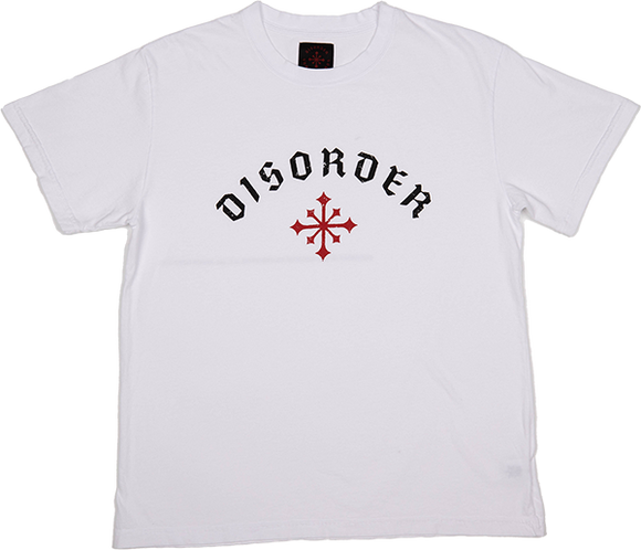 Disorder Arch Logo T-Shirt - Size: LARGE Optic White