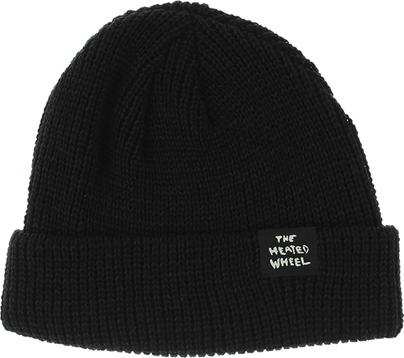 The Heated Wheel Stacked BEANIE Black