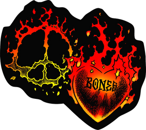 Bones Wheels Heart & Soul 2" Decal