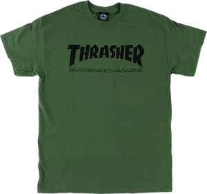 Thrasher Skate Mag T-Shirt - Size: MEDIUM Army/Black