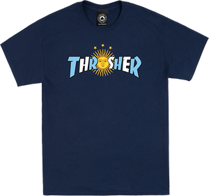 Thrasher Argentina Estrella T-Shirt - Size: MEDIUM Navy