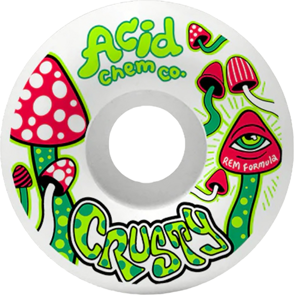 Acid Weissmann Rem Santa Cruz 57mm 99a White Skateboard Wheels (Set of 4)