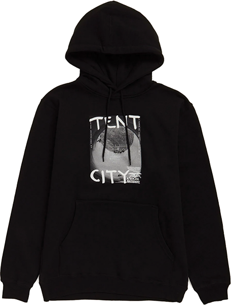 Antihero Tent City Hooded Sweatshirt - MEDIUM Black