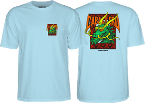 Powell Peralta Cab Street Dragon T-Shirt - Size: SMALL Powder Blue