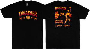 Thrasher Sketch T-Shirt - Size: SMALL Black