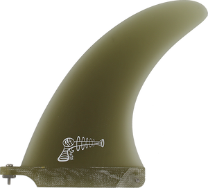 Ray Gun Fiberglass Center Fin 8.0" Smoke Surfboard FIN 