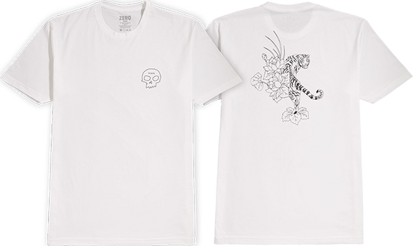 Zero Tiger Lotus T-Shirt - Size: SMALL White