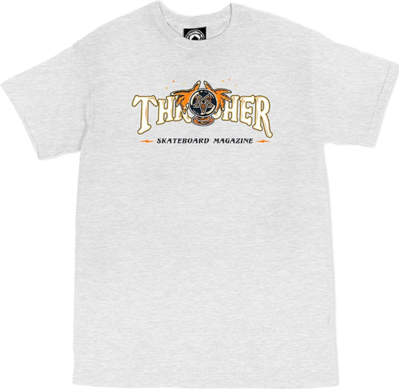 Thrasher Fortune Logo T-Shirt - Size: MEDIUM Ash Gray