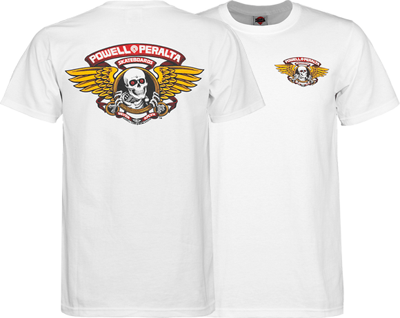 Powell Peralta Winged Ripper T-Shirt - Size: SMALL White