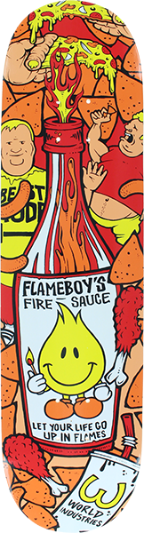 Wi Flameboy Fire Sauce Skateboard Deck -8.25 DECK ONLY