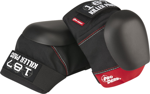 187 Pro Derby Knee Pads XS-Black/Red