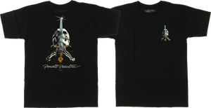 Powell Peralta Skull & Sword T-Shirt - Size: SMALL Black