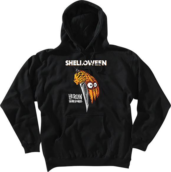 Heroin Shelloween Hooded Sweatshirt - MEDIUM Black