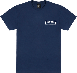 Thrasher Little Thrasher T-Shirt - Size: X-LARGE Navy