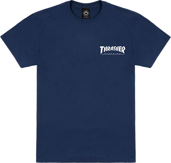 Thrasher Little Thrasher T-Shirt - Size: X-LARGE Navy